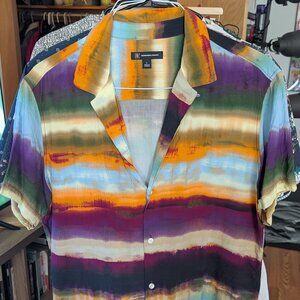 INC Short Sleeve button down size L